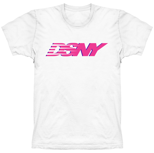 Basic Logo Tee | White, Pink & Purple